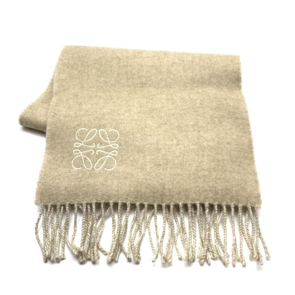 楽天市場】LOEWE ロエベ アナグラム マフラー バイカラー ベージュ