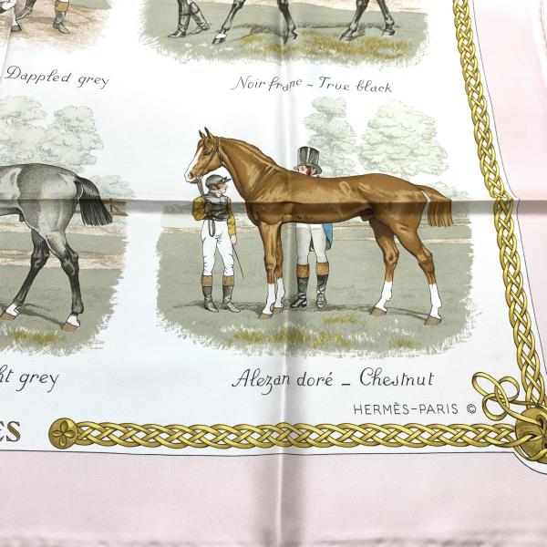 楽天市場】HERMES エルメス カレ90 スカーフ LES ROBES 馬の毛色