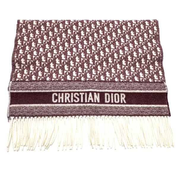 楽天市場】Dior ディオール オブリーク カシミヤ バーガンディ