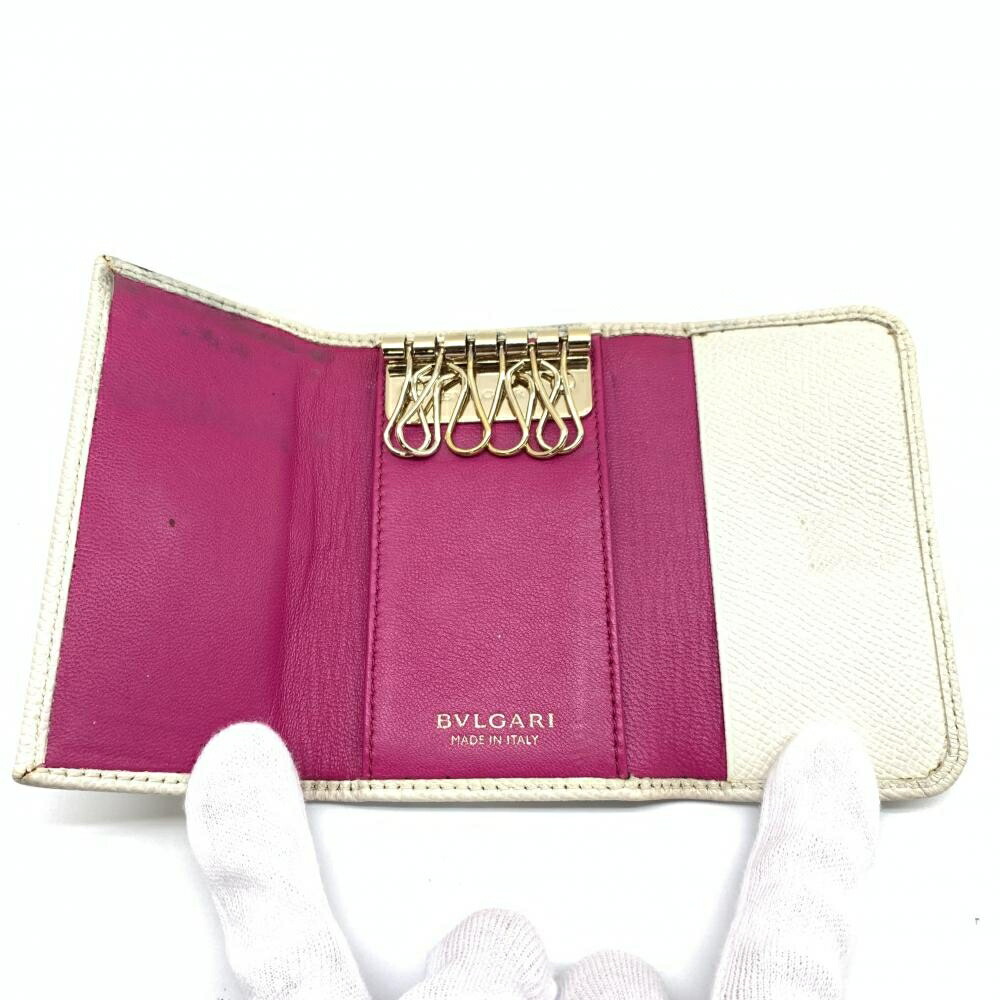 楽天市場】BVLGARI ブルガリ キーケース ホワイト ピンク ゴールド
