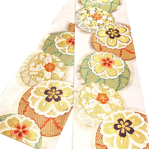 楽天市場】≪20%OFF/スーパーSALE≫振袖袋帯 白 高島織物 仕立て付き