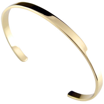 楽天市場】10金 バングル ブレスレット 4ミリ幅 ゴールド イエロー