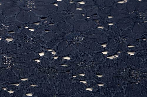 楽天市場】ノーカラージャケット レース 花柄 ネイビー ベージュ