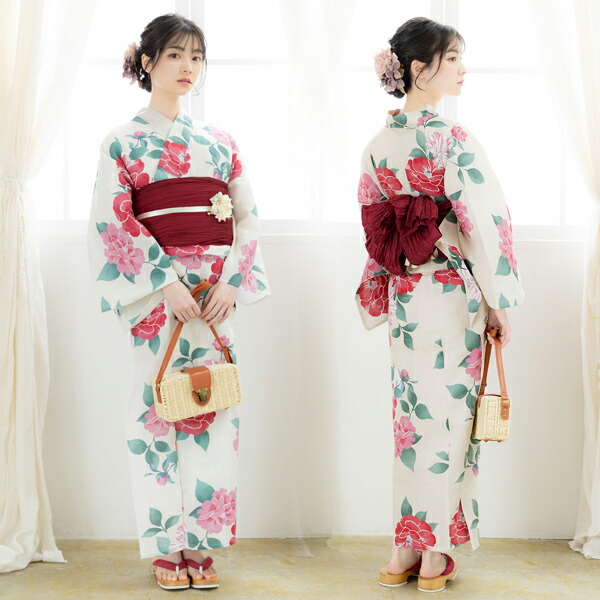 楽天市場】浴衣 レディース 大人 2点セット（浴衣＋しわ兵児帯) 大きい