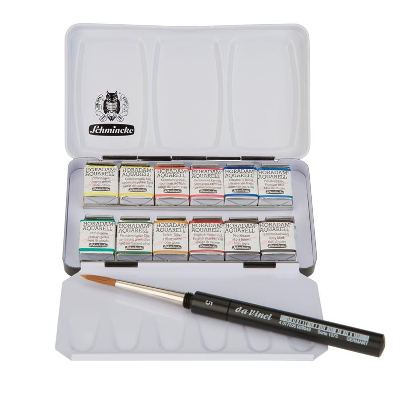 楽天市場】シュミンケ ホラダム 固形水彩 ハーフパン 12色セット 携帯