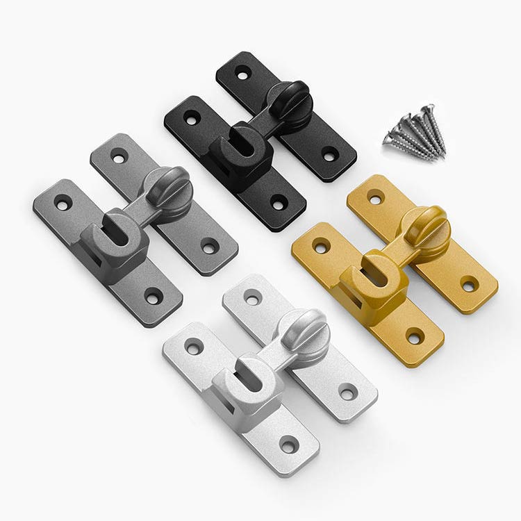 楽天市場】ドアロック 引き戸 鍵 後付け 穴あけ不要 90度 180度 引き戸