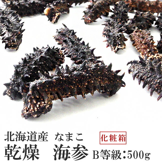 楽天市場】乾燥ナマコB級品500g 化粧箱入り【Bランク】北海道産乾燥