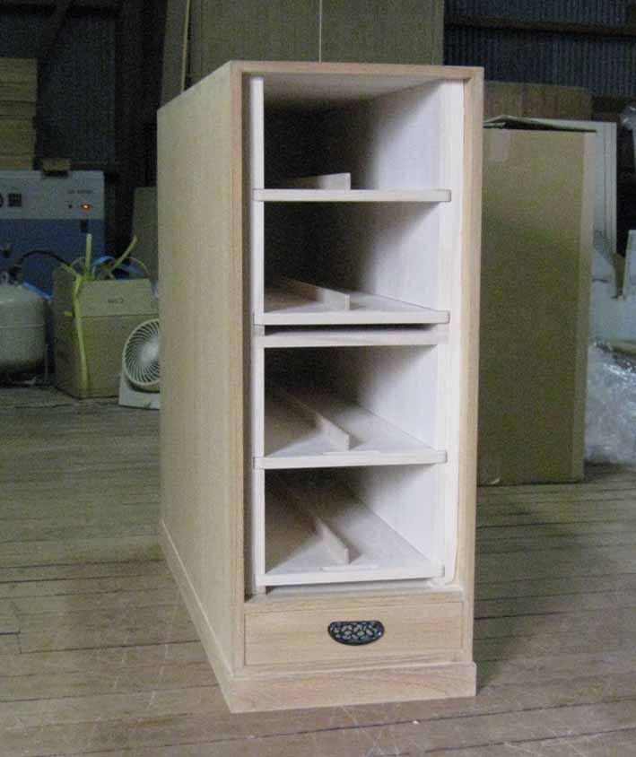 楽天市場】掛け軸収納庫桐たんす桐軸入れ掛軸ケース総桐掛け軸収納庫