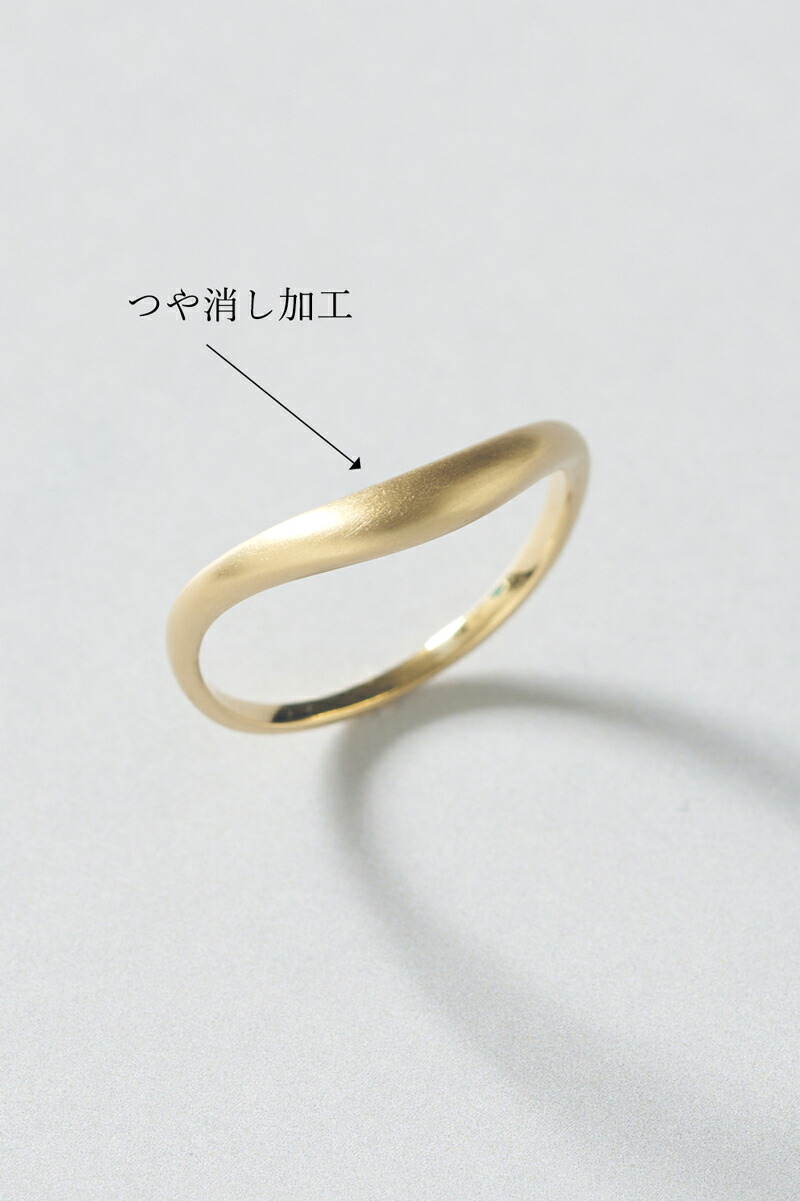 楽天市場】【受注生産】K18 ウェーブ リング 地金リング イエロー