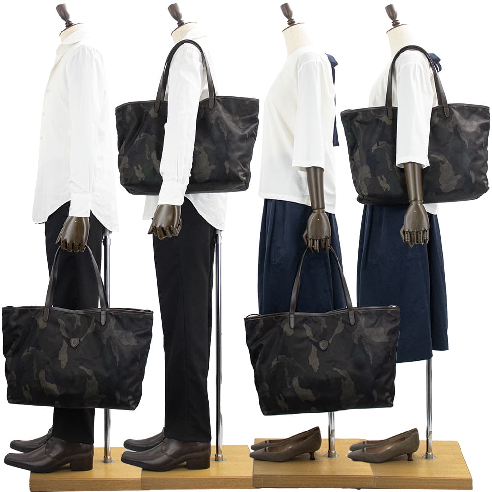 楽天市場】フェリージ バッグ ナイロン バケッタレザー カモフラージュ