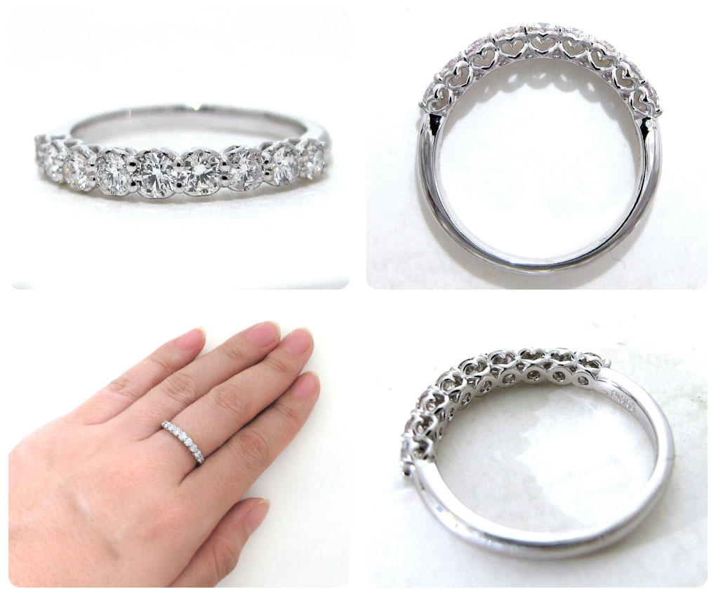 楽天市場】ダイヤモンド エタニティ リング プラチナ 0.5ct Pt900 地金