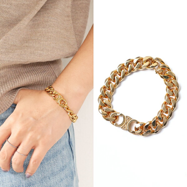 楽天市場】CELINE セリーヌ ブレスレット Gourmette Triomphe Bracelet