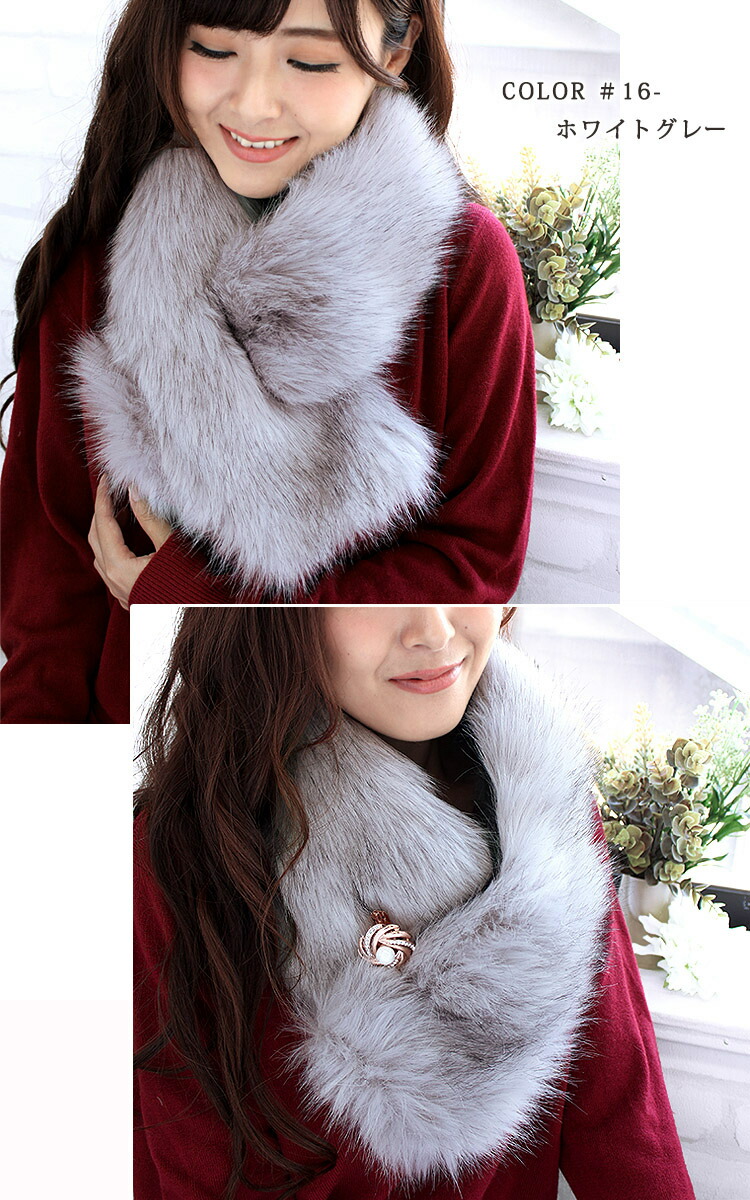 楽天市場】ティペット ファー マフラー レディース 冬 用 フェイク