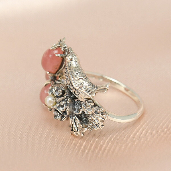 楽天市場】碌山 ウィリアムモリス いちご泥棒 インカローズ リング