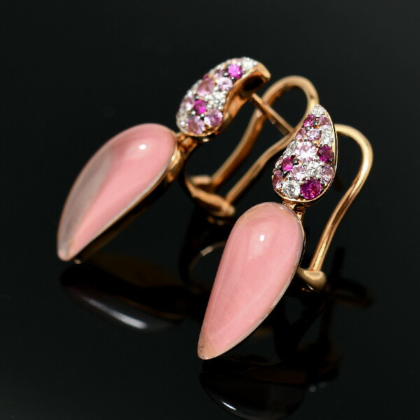 楽天市場】ピンククォーツ ピンクサファイア ダイヤモンド ピアス