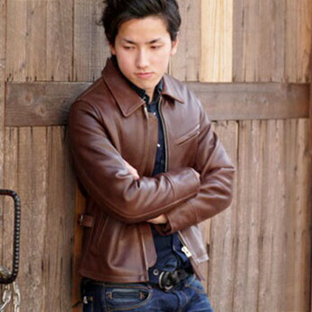 楽天市場】XS~6L 襟付き シングルライダース カウレザー 牛革 本革 本