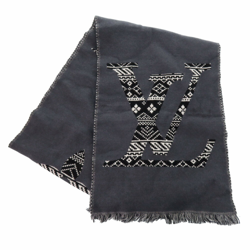 LOUIS VUITTON マフラー ブラック/グレー 【公式通販】