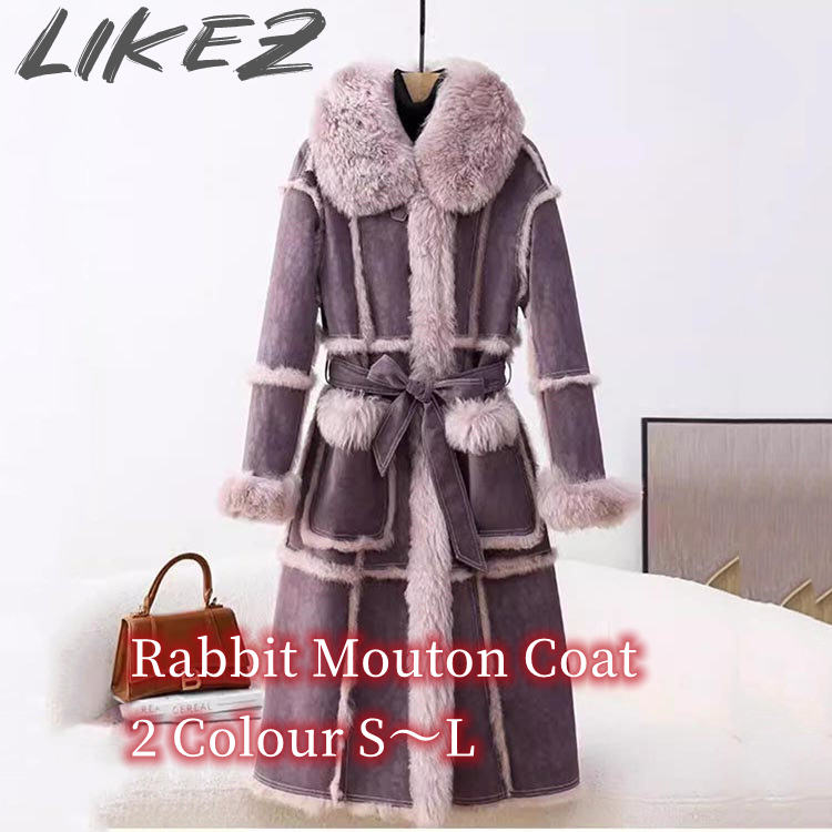 楽天市場】コート ラビットムートン ラムファー レディース 冬 ロング