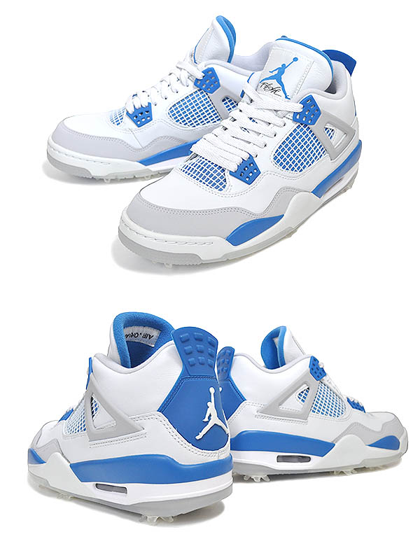 楽天市場】NIKE JORDAN 4 GOLF MILITARY BLUE white/military blue