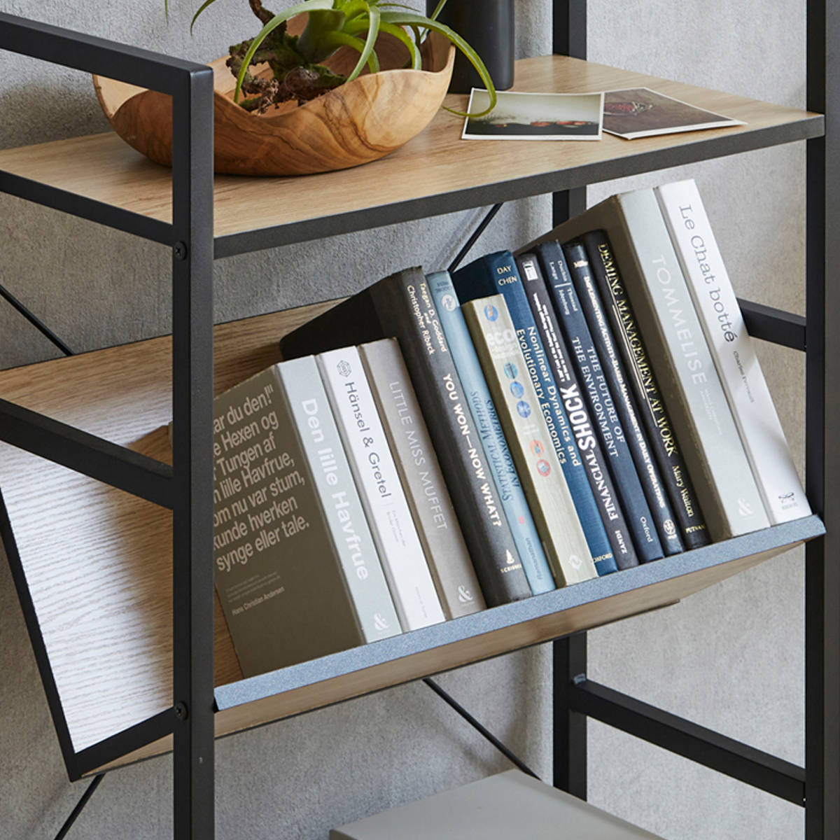 楽天市場】ブックシェルフ 幅60cm 4段 木製 アイアン （ 本棚 棚