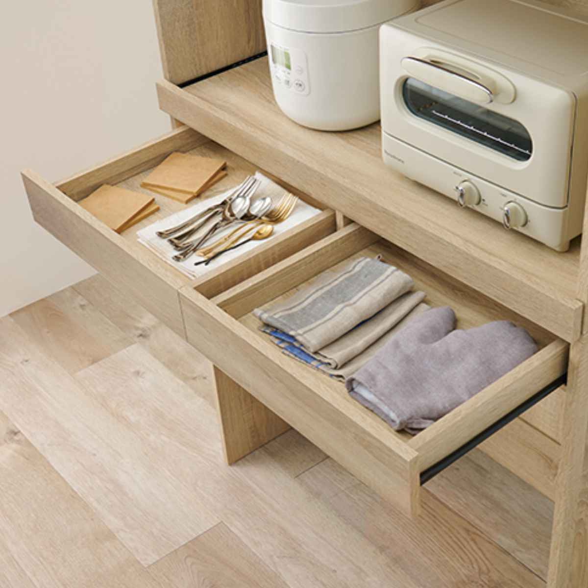 楽天市場】キッチンラック 北欧風 ゴミ箱収納ラック 幅88cm （ ゴミ箱