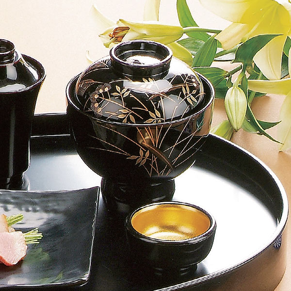 楽天市場】吸い物椀 木製 秋草 黒漆塗 吸物椀 お椀 食器 漆塗 磨蒔絵