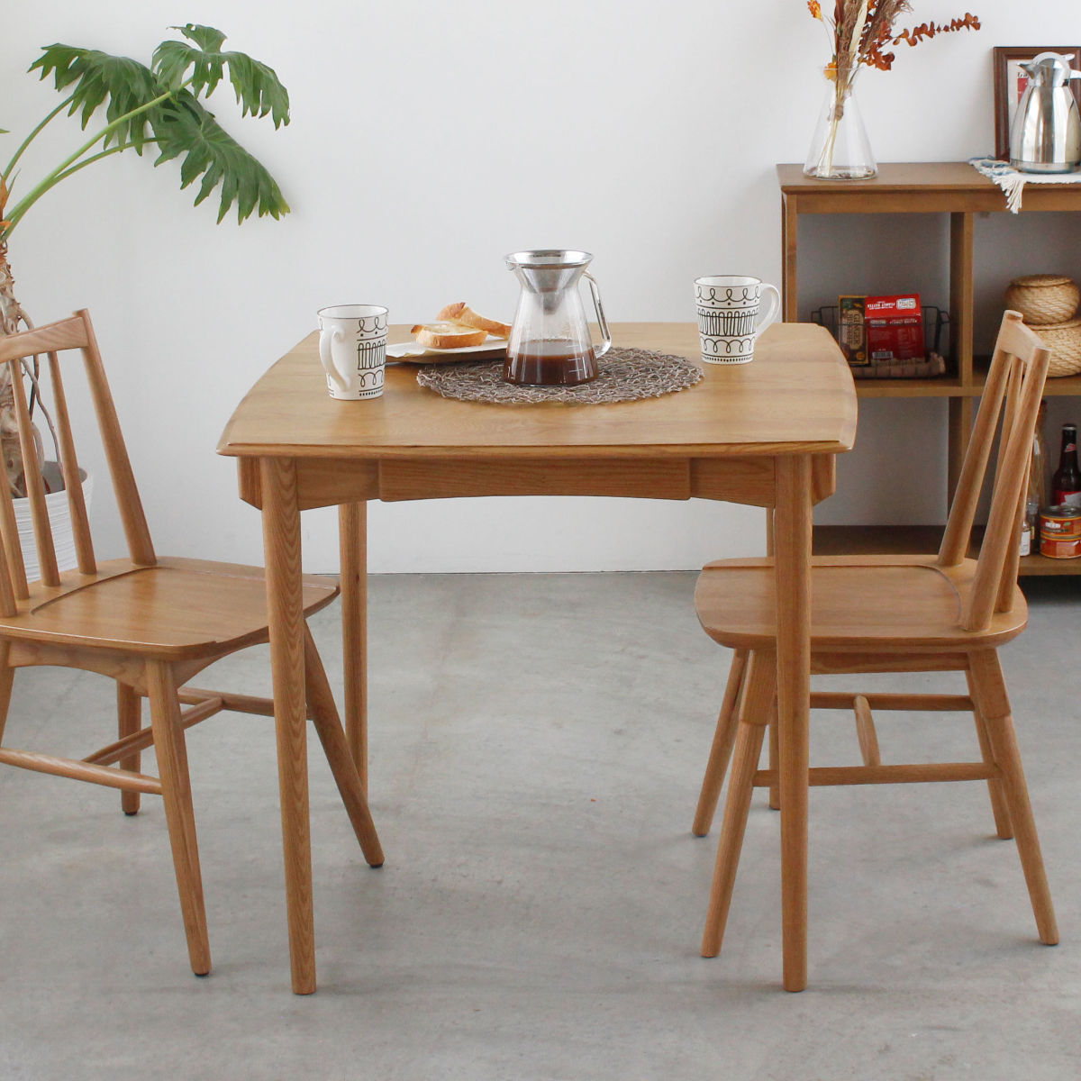 楽天市場】ダイニングテーブル 80cm スクエア 引出し付き コンパクト