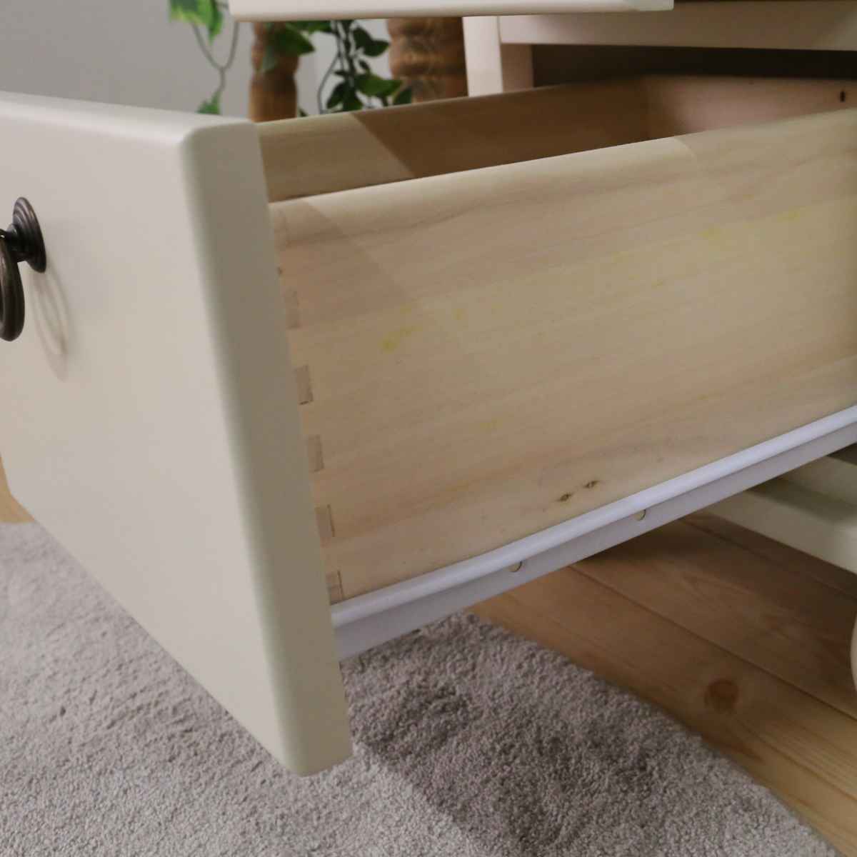 楽天市場】ナイトテーブル 高さ45cm 天然木 カントリー調 （ サイド