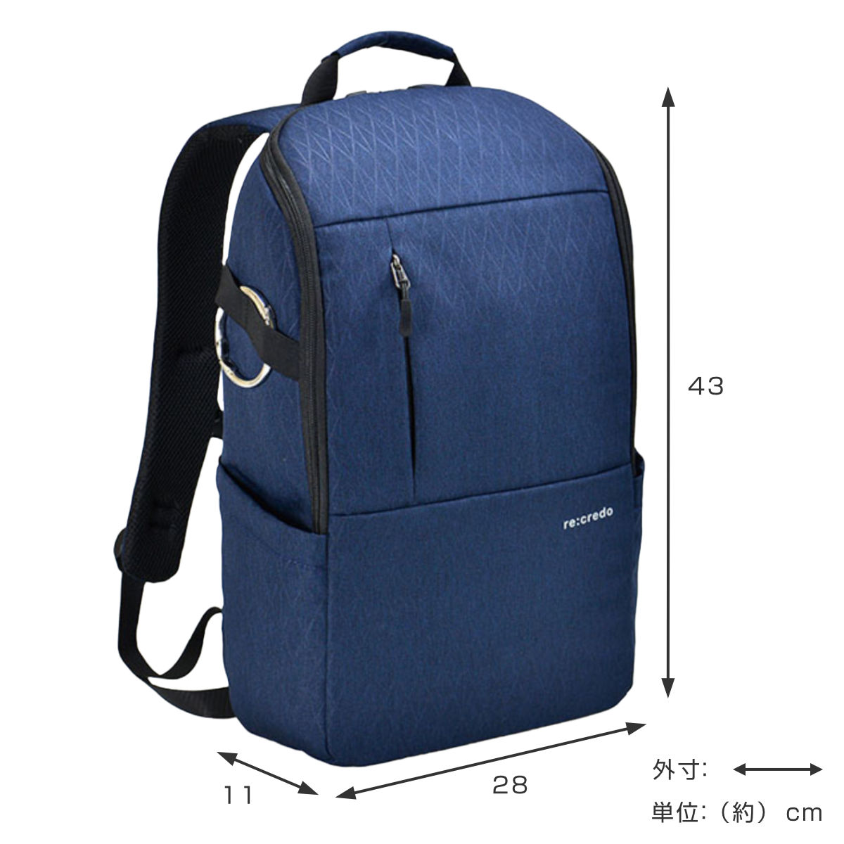 楽天市場】ビジネスリュック re:credo シェルフィー 薄マチ デイパック