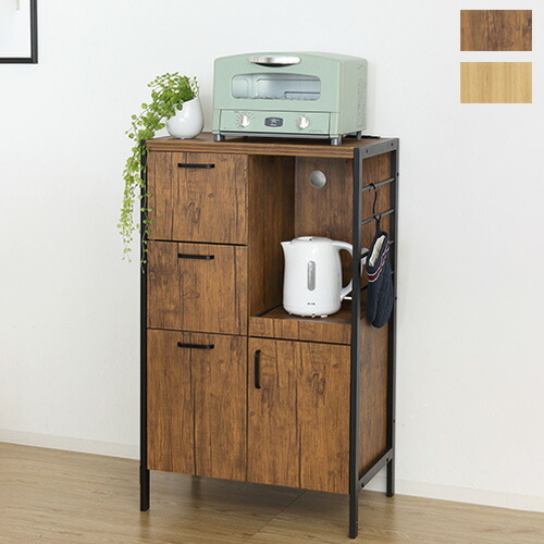 楽天市場】食器棚 幅60×高さ100cm キャビネット キッチン収納 キッチン