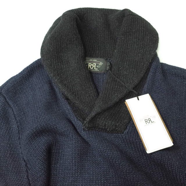 楽天市場】RRL ダブルアールエル INDIGO SHAWL COLLAR KNIT ツートーン