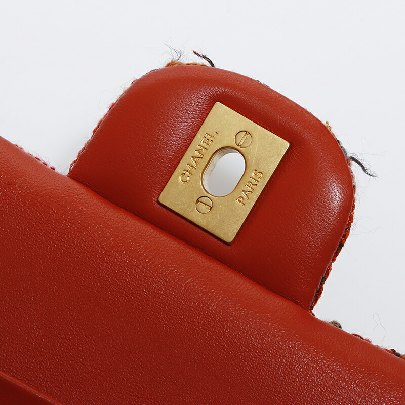 楽天市場】シャネル CHANEL ツイード 2020s ダブルフラップ チェーン