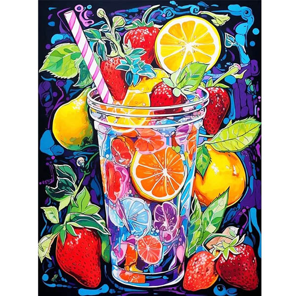 楽天市場】中級 フル ダイヤモンドアート キット ビーズ刺繍 フルーツ