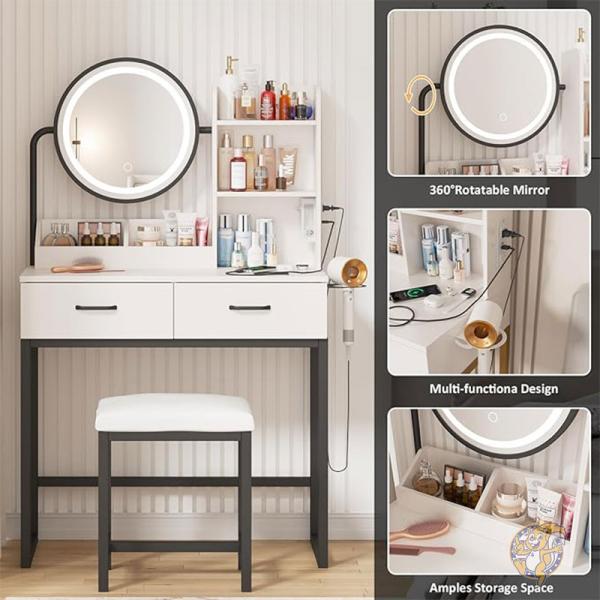 楽天市場】【クーポン配信中】お洒落な化粧台 メイクアップバニティ