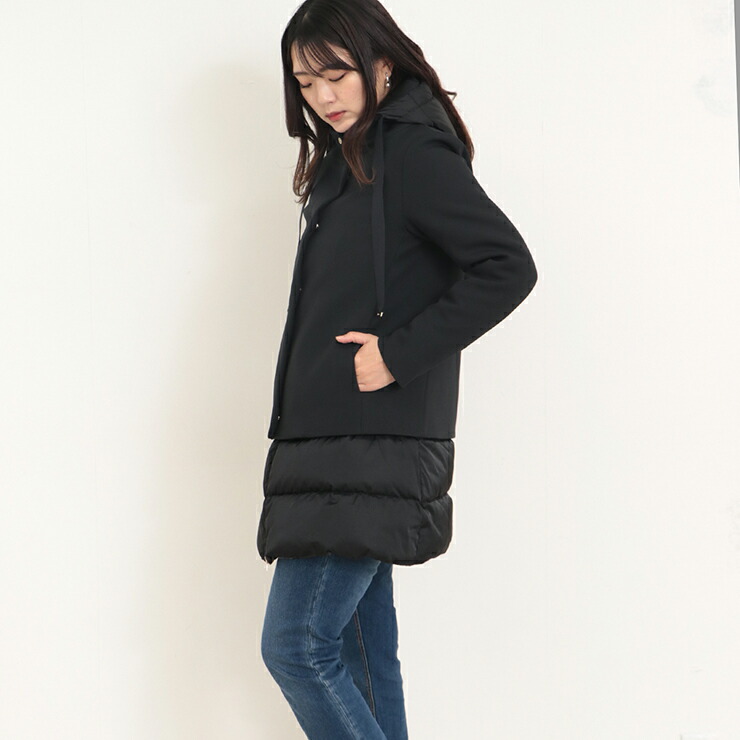 楽天市場】ヘルノ ダウン 異素材 切り替え レディース HERNO コート