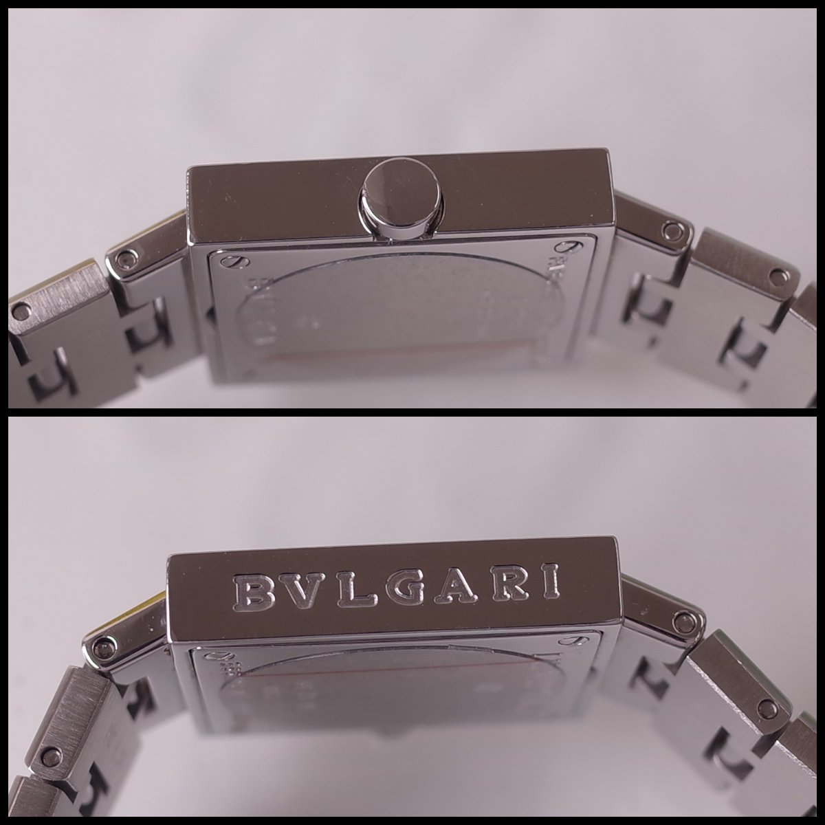楽天市場】BVLGARI ブルガリ クアドラード SQ22SS スクエア SS 黒文字