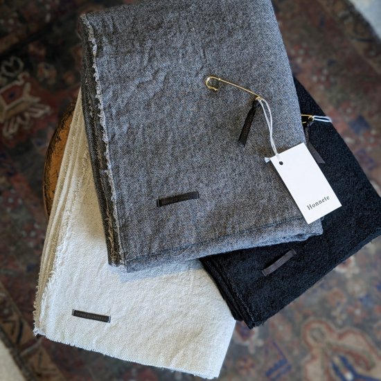 楽天市場】Honnete オネットWIDE STOLEWOOL LINEN WASHED TWILL