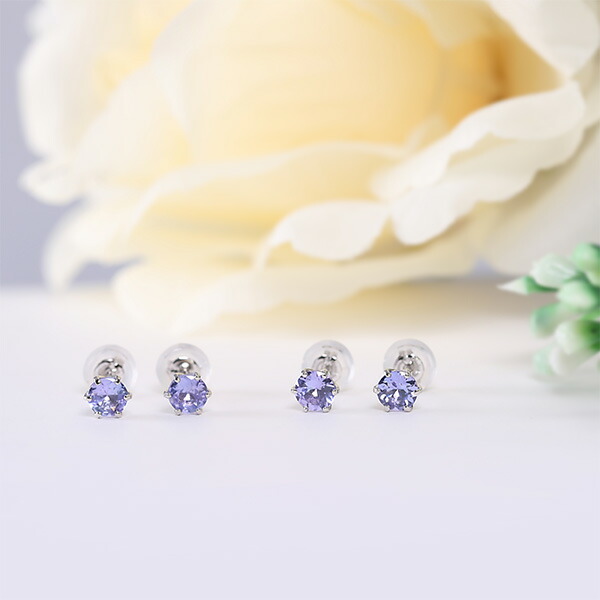 楽天市場】人気 誕生石 ピアス タンザナイトピアス PT900 スタッド