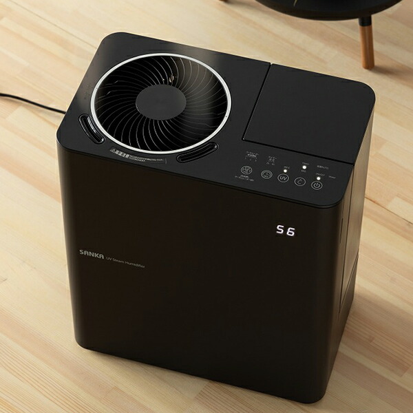楽天市場】サンカ SANKA 加湿器 UVパワースチーム ブラック W除菌