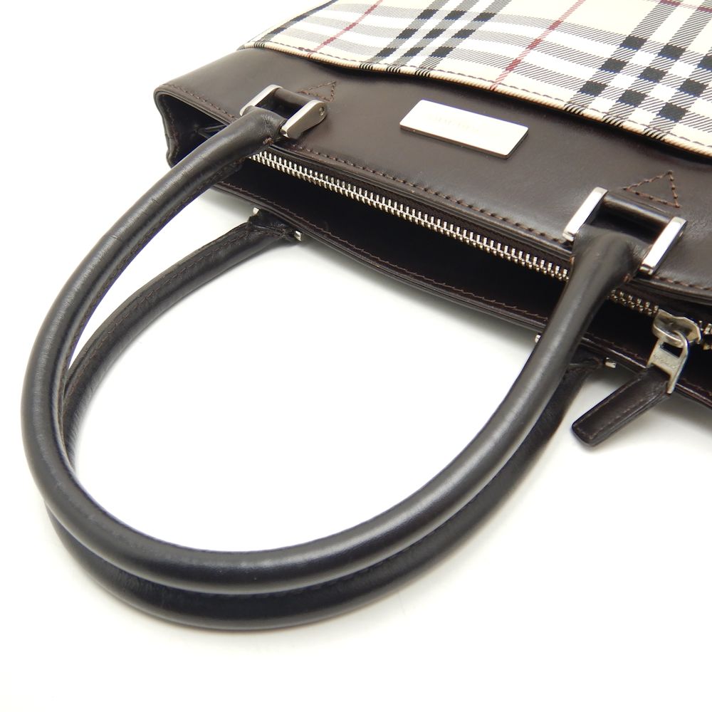 楽天市場】BURBERRY バーバリー ミニトートバッグ ノバチェック PVC x