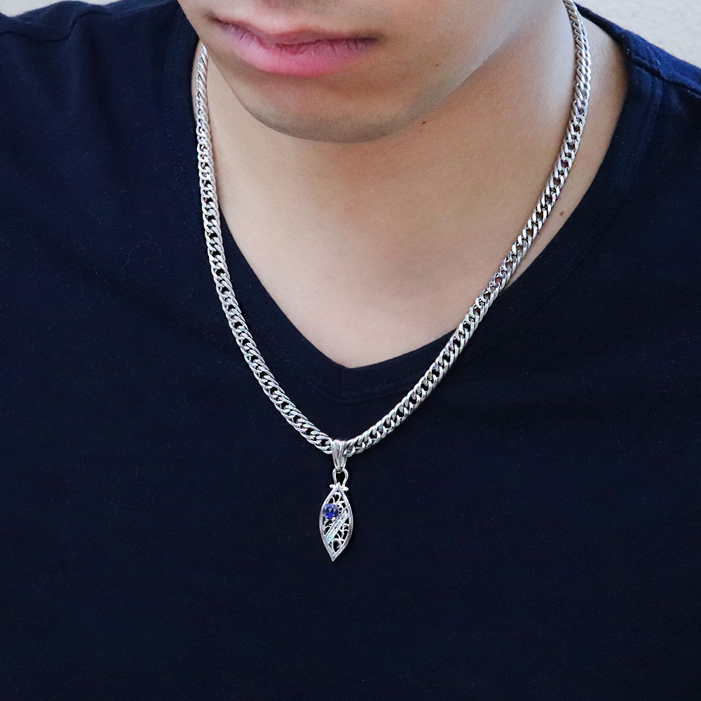 楽天市場】18金 ペンダントトップ メンズ K18 ゴールド サファイア