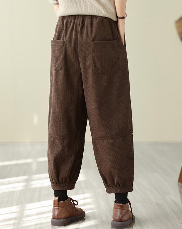 楽天市場】コーデュロイパンツ 裏起毛 テーパードパンツ サルエル