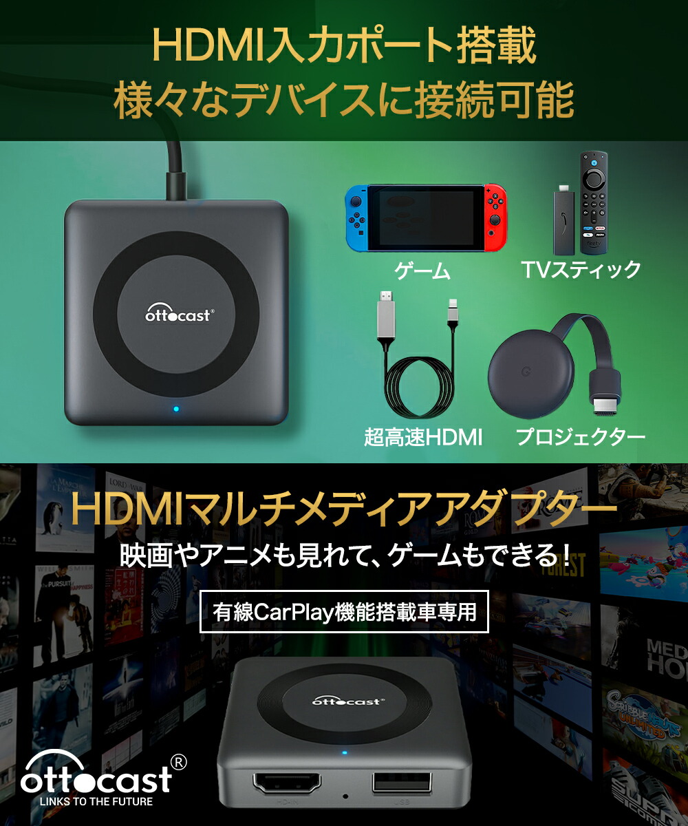 楽天市場】オットキャスト カーテレビメイト プロ Ottocast car tv