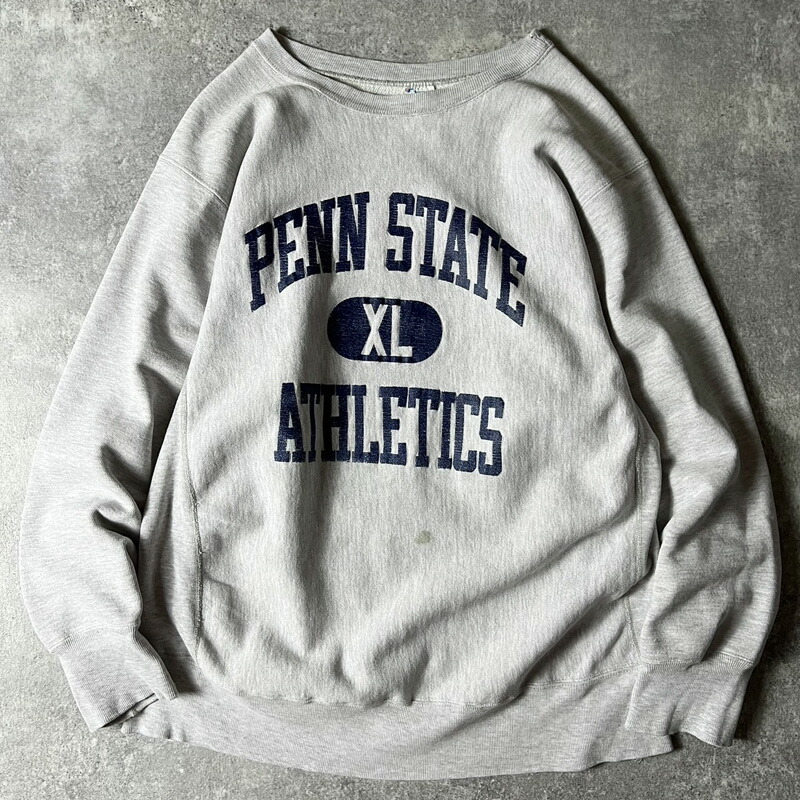 楽天市場】80s USA製 Champion 3段 カレッジ プリント リバース