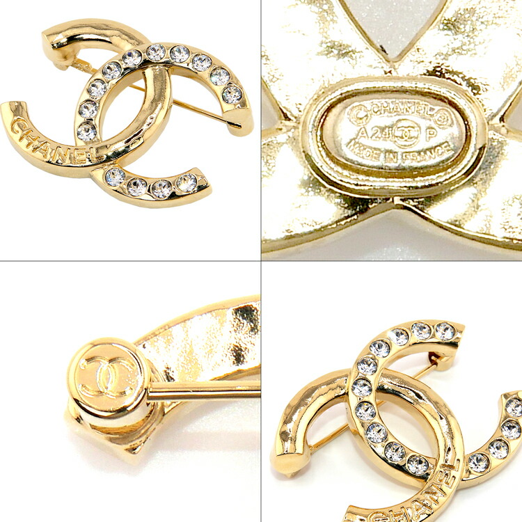 楽天市場】【ラッピング済】シャネル ブローチ ココマーク CCマーク