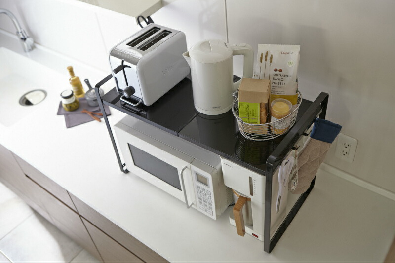 楽天市場】山崎実業 タワー 伸縮レンジラック ブラック 3131