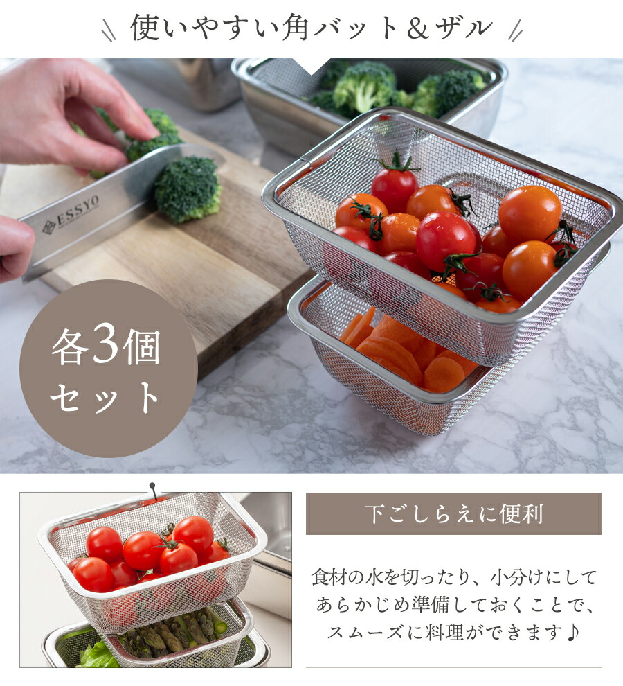 楽天市場】【送料無料】燕三条製 ステンレス ふた付 角型 保存容器 9点