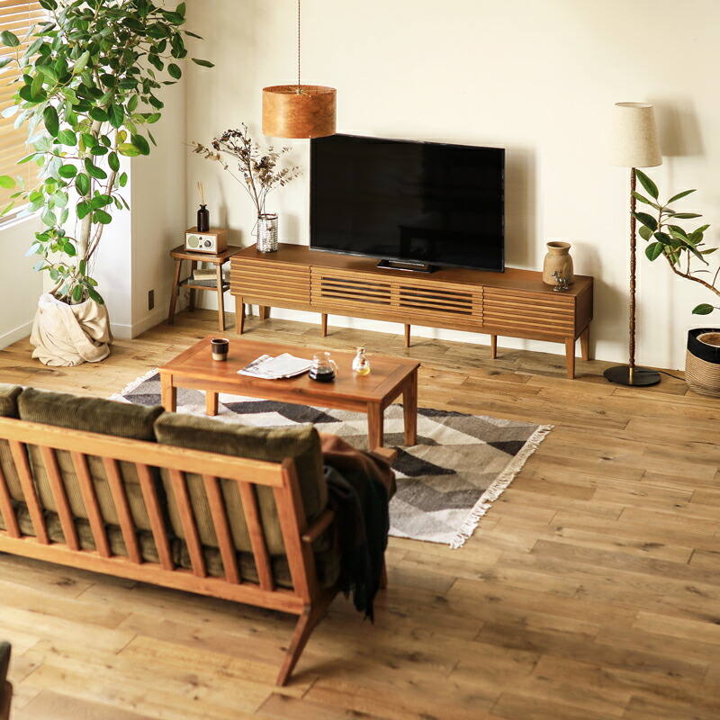 楽天市場】テレビ台 テレビボード LINE 200 北欧 ナチュラル 無垢 木製