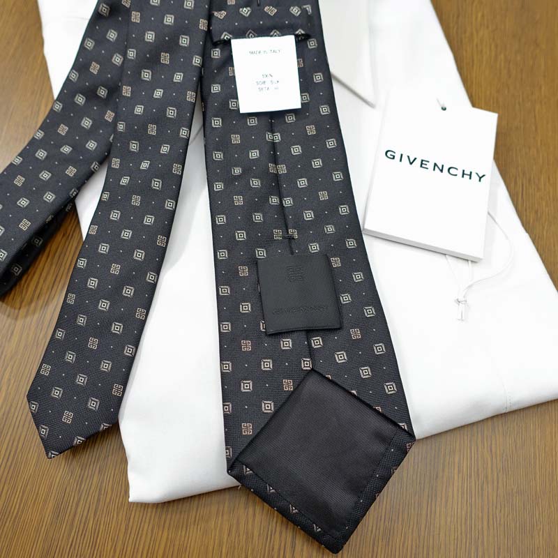 楽天市場】ジバンシー ネクタイ GIV12 ブラック/ベージュグレー 8cm幅