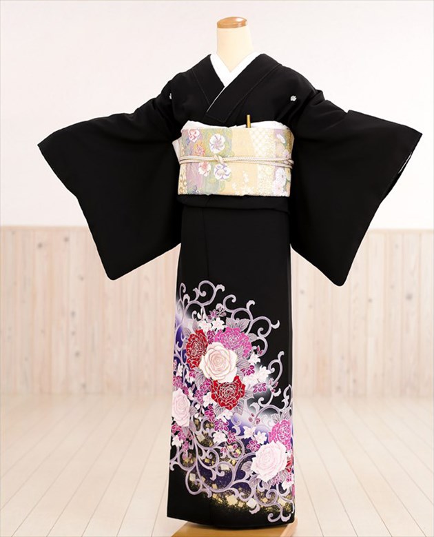 楽天市場】留袖レンタル【黒留袖】ts139 假屋崎省吾着物の世界 薔薇の